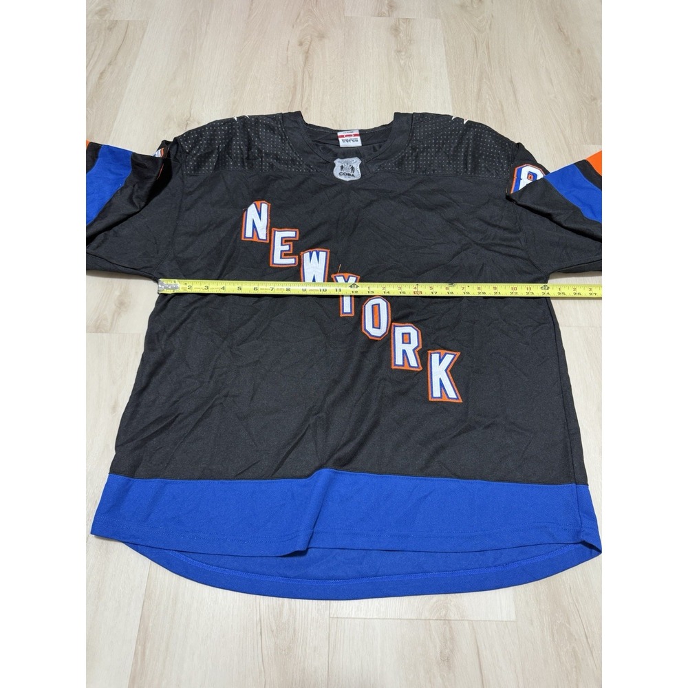 COBA Boldest Jersey #98 Men's XL Black Blue Hockey Ealer Sports New York - Picture 3 of 6